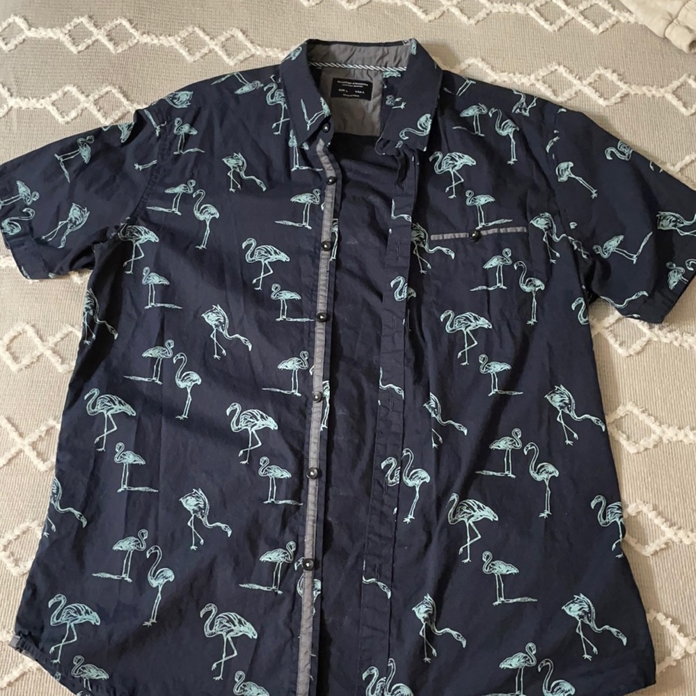 Sunrise Kingdom button down dress shirt. Size L